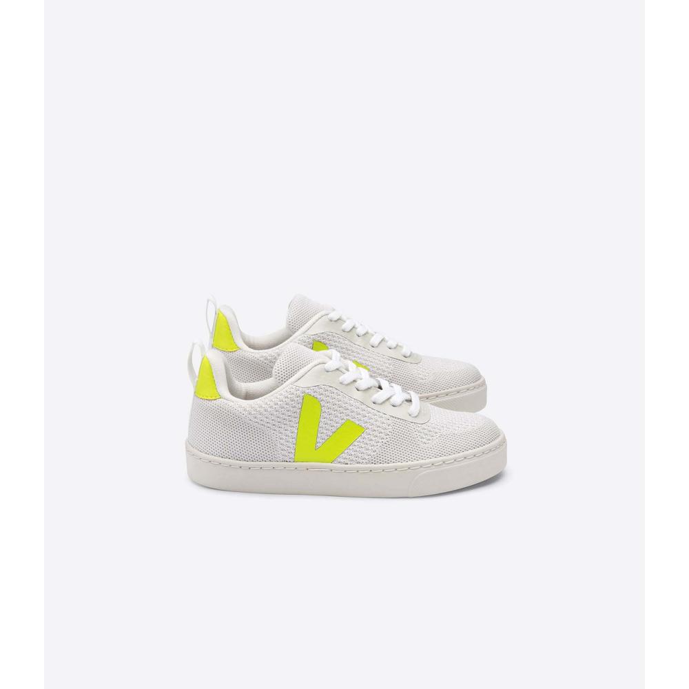 Veja V-10 MALHA BRANCO Tornacipő Gyerek White/Green | HU 840TCE